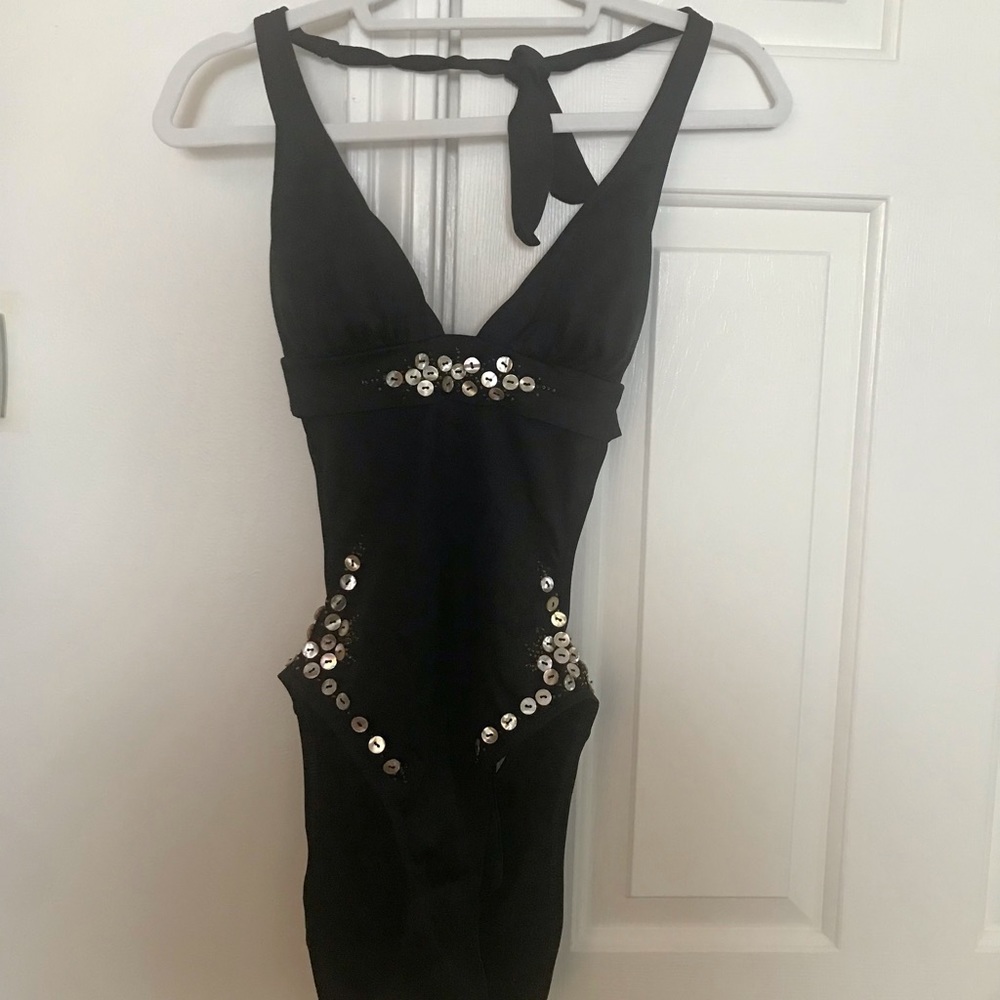 St. John Couture Embellished Cutout Swimwear Size 8 (Host Pick)